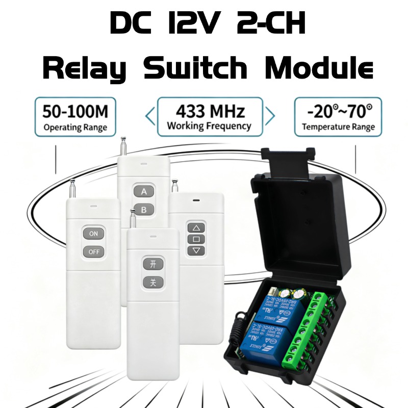 2-Channel 433MHz RF Wireless R - 433Mhz Receiver Module ulasan dan harga